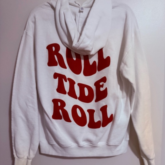 Oversized White Alabama Hoodie - Picture 3 of 5